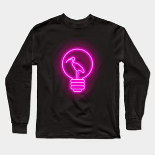 Neon Light Bulb Bin Chicken Long Sleeve T-Shirt